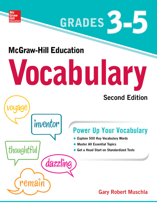 Title details for McGraw-Hill Education Vocabulary Grades 3-5 by Gary Robert Muschla - Wait list